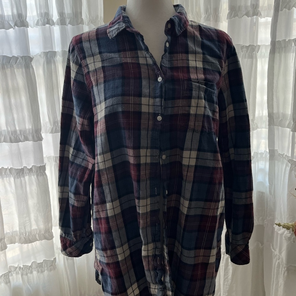 L.O.G.G. Label of graded goods flannel Plaid Button-Up Shirt
